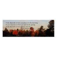 Morning sunlight, Chinese proverb bookmark Business Card
