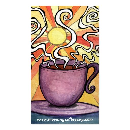 Morning swirl sun Coffee Cup House Business Card (front side)