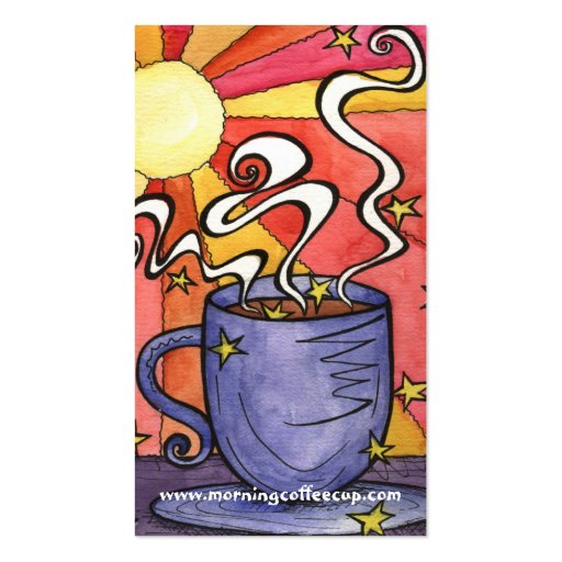 Morning swirl sun Coffee Cup House Business Card (front side)