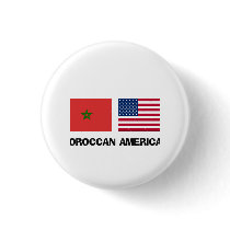 Moroccan American buttons by flagshirt Moroccan American buttons