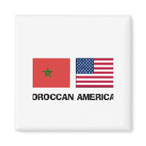Moroccan American magnets by flagshirt Moroccan American magnets