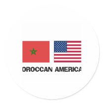 Moroccan American stickers by flagshirt Moroccan American stickers