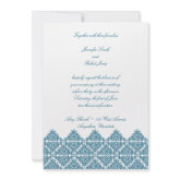 Moroccan Blue Invitation invitation