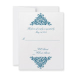 Moroccan Blue Response Card Personalized Invite