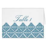 Moroccan Blue Table Number Card