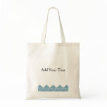 Moroccan Blue Triangle Tile Canvas Bag