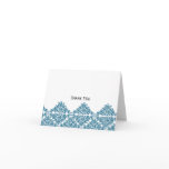 Moroccan Blue Triangle Tile Card