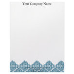 Moroccan Blue Triangle Tile Personalized Letterhead