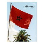 moroccan flag postcard