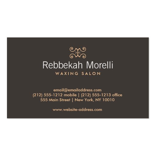 MOROCCAN FLOURISH in WARMTH Business Card (front side)