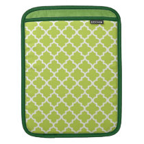 Moroccan fresh lime green tile pattern trendy ipad sleeves