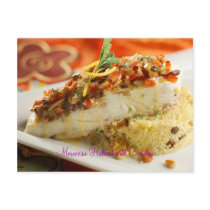 Moroccan Halibut with Couscous postcards