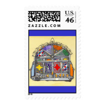 Moroccan Hanukkah Lamp stamps