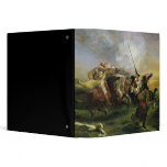 Moroccan horsemen in military action, 1832 3 ring binder