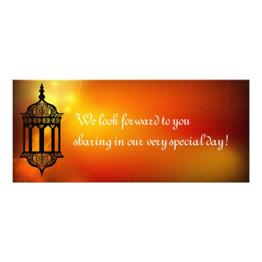 Moroccan Lantern Boarding Pass Wedding Invitation