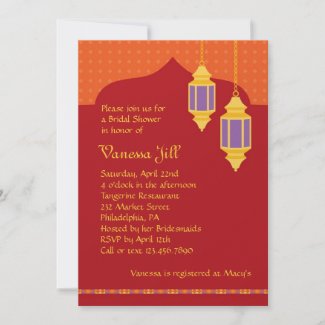 Moroccan Lantern Bridal Shower Invitation invitation