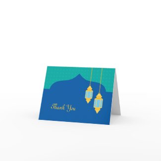 Moroccan Lantern Thank You Card zazzle_card