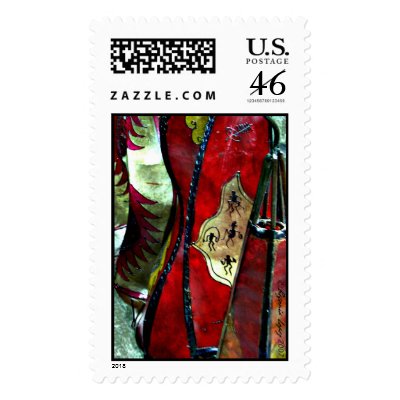 Moroccan Leather Lamps Postage Stamp by 2lpzstudioPhoto