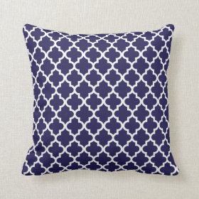 Moroccan Pattern | Navy Blue Throw Pillows
