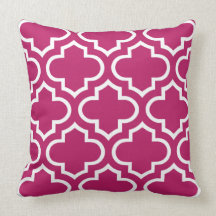Moroccan Pattern Pillow in Madder Carmine