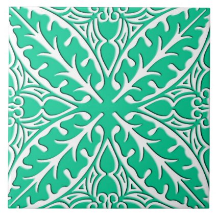 Moroccan tiles - turquoise and white