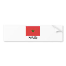 Morocco Flag bumper stickers