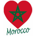 Morocco Flag Heart t-shirts