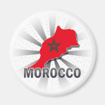 Morocco Flag Map 2.0 Magnets