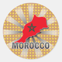 Morocco Flag Map 2.0 Sticker