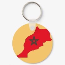 Morocco flag map keychains