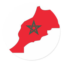 Morocco flag map stickers by FlagStore Morocco flag map stickers