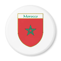 Morocco flag Shield magnets by NameGame Morocco flag Shield magnets