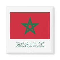 Morocco Flag with Name magnets by Vexillophile Morocco Flag with Name magnets