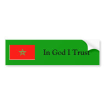morocco, In God I Trust bumper stickers