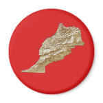 Morocco Fisheye Flag Magnet