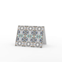 Morocco Note Card Slate, Gray, Aqua by ColorWayArt Morocco Note Card Slate, Gray, Aqua