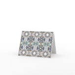 Morocco Note Card Slate, Gray, Aqua