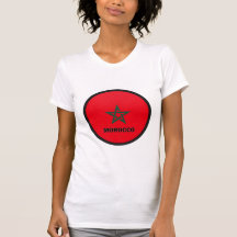 Morocco Roundel quality Flag Tee Shirt