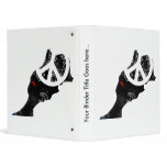 Morocco Trendy Peace Sign with Moroccan map Vinyl Binder