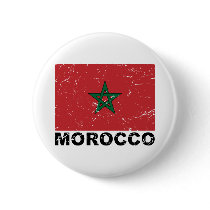 Morocco Vintage Flag Pinback Button
