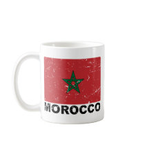 Morocco Vintage Flag Coffee Mugs