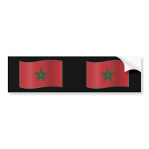 Morocco waving, Morocco bumper stickers