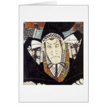 Moronao, Villian of Kabuki play Chusingura, Kumisa cards by japaneseartmall Moronao, Villian of Kabuki play Chusingura, Kumisa cards