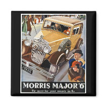 Morris Major 6 - Vintage British Auto Advert Fridge Magnets