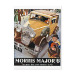 Morris Major 6 - Vintage British Auto Advert Postcards