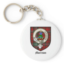 Morrison Clan Crest Badge Tartan Key Chain