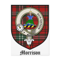 Morrison Clan Crest Badge Tartan postcards by clan_badges Morrison Clan Crest Badge Tartan postcards
