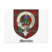 Morrison Clan Crest Badge Tartan postcards by clan_badges Morrison Clan Crest Badge Tartan postcards