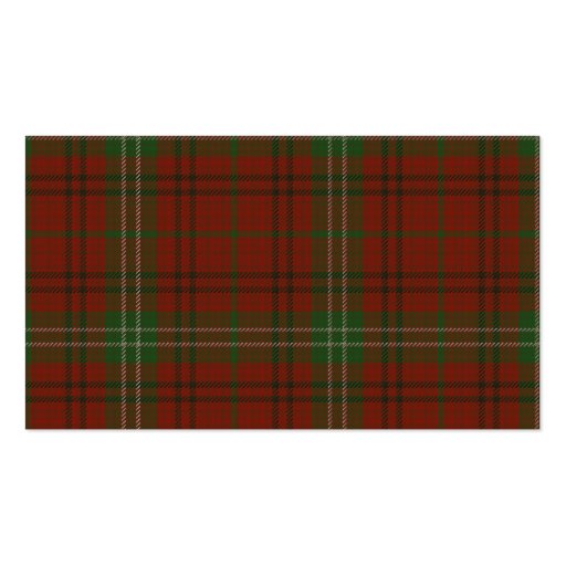 Morrison Tartan Lion Business Card Template (back side)