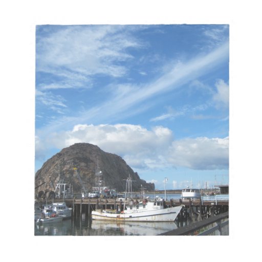 Morro Rock, Fishing Boats and the Embarcadero Memo Pads